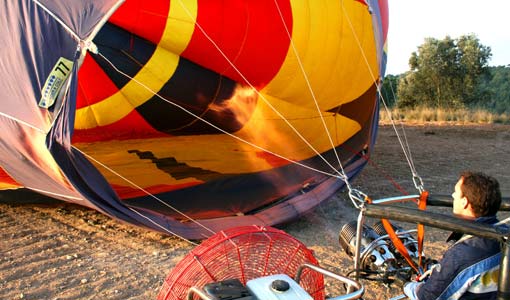 hot air balloon take off